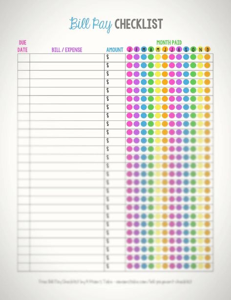 Bill Pay Checklist, Printable Budget Sheets, Bill Payment Checklist, Bills Checklist, Monthly Budget Sheet, Printable Budget Worksheet, Free Budget Printables, Budget Planners, Budget Planner Free