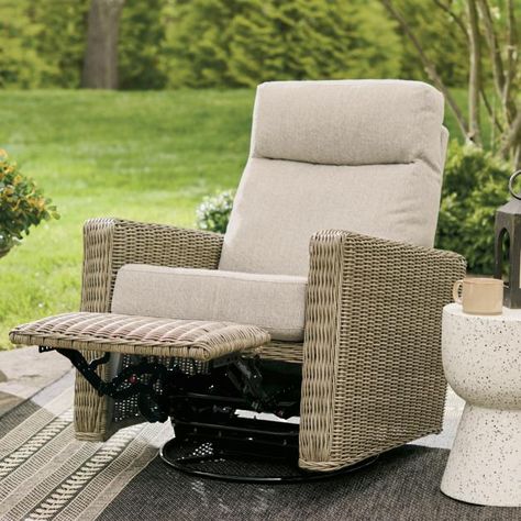 Outdoor Furniture & Patio Decor For Any Space | Grandin Road Outdoor Gathering Space, Outdoor Furniture Patio, Outdoor Recliner, Gorgeous Doors, Porch Furniture, Outdoor Furniture Covers, Rectangle Dining Table, Swivel Chairs, Grandin Road