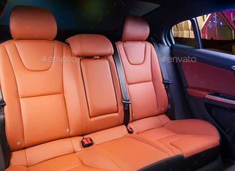 Leather Car Interior, Rustic Wood Background, Orange Car, Interior Car, Buy Car, Orange Leather, Night City, Back Seat, Car Buying