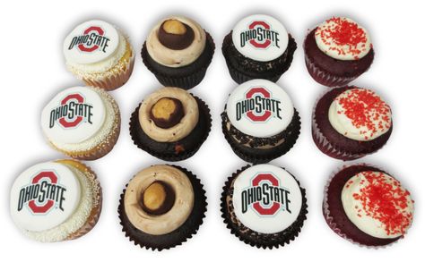 OSU Fan Cupcake Package Football Cupcakes, Cupcake Packaging, From Scratch Recipes, Scratch Recipes, Grad Party Ideas, The Ohio State University, Ohio State Football, Ohio State University, 11th Birthday