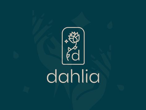 Dahlia Logo Design, Flower Icons, Flower Logo, Vero Beach, Dahlia Flower, Instagram Logo, Name Logo, Cake Shop, Logo Concept