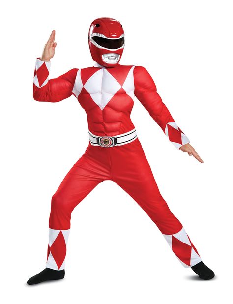 Festa Power Rangers, Ranger Costume, The Mask Costume, Power Rangers Costume, Red Ranger, Costumes Diy, Red Costume, Power Rangers Dino, Muscle Power