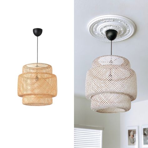 IKEA Sinnerlig Pendant hack – Elle&Cru Ikea Sinnerlig Pendant, Sinnerlig Pendant, Luminaire Ikea, Sinnerlig Ikea, Ikea Pendant Light, Square Floor Lamp, Ikea Lighting, Fringe Throw Blanket, Ikea Lamp