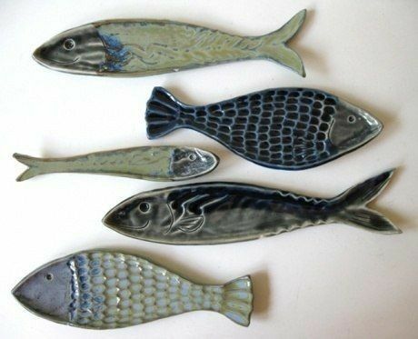 Ceramic Fish Plate, Clay Fish, Sculptures Céramiques, Fish Plate, The Deep Blue Sea, Keramik Design, Ceramic Fish, Slab Pottery, Hand Built Pottery