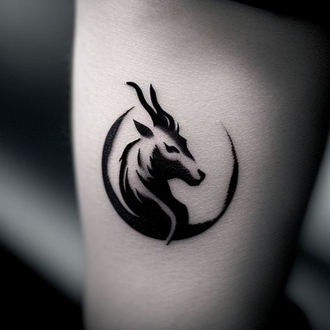 Capricorn Small Tattoo Ideas, Cool Capricorn Tattoos, Capricorn Sign Tattoo Symbols, Aries Tatoos Men, Capricorn Arm Tattoo, Capricorn Tattoo For Men Design, Capricorn Tattoo For Men, Capricorn Tattoos, Capricorn Tattoo Designs