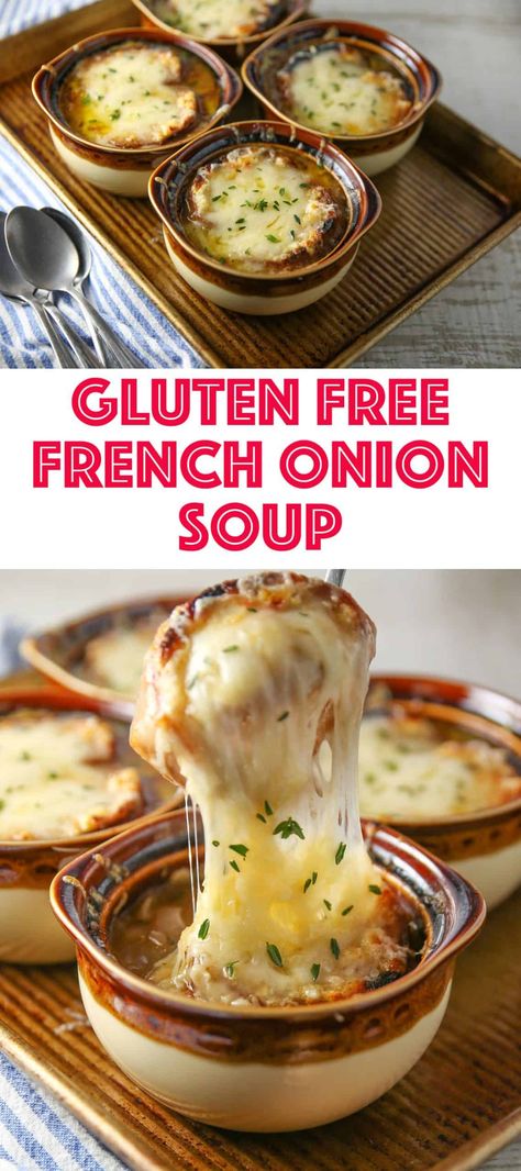 Gluten Free French Onion Soup, French Onion Soup Recipe, Onion Soup Recipes, Iowa Girl Eats, Free In French, Melty Cheese, Caramelized Onion, Gluten Free Dinner, French Onion Soup