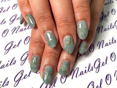 What Is Kintsugi Nail Art? | Makeup.com Kintsugi Nails, Sleeping With Wet Hair, Sheer Nail Polish, Care Haircut, Sheer Nails, Carols Daughter Products, How To Apply Blush, How To Do Makeup, Favorite Makeup Products