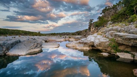 11 Texas Hill Country Locations Retirees Will Love - TravelAwaits Pedernales Falls State Park, Camping In Pennsylvania, Texas State Parks, State Park Camping, Guadalupe River, Texas Parks, Texas Hills, Natural Swimming Pool, Big Bend National Park