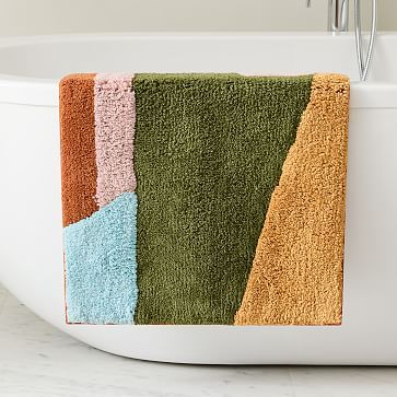 colors Modern Bath Mat, Cute Bath Mats, West Elm Kids, Cotton Bath Mats, Modern Baths, Bathroom Colors, Bathroom Inspo, Kids Bathroom, Bath Tub