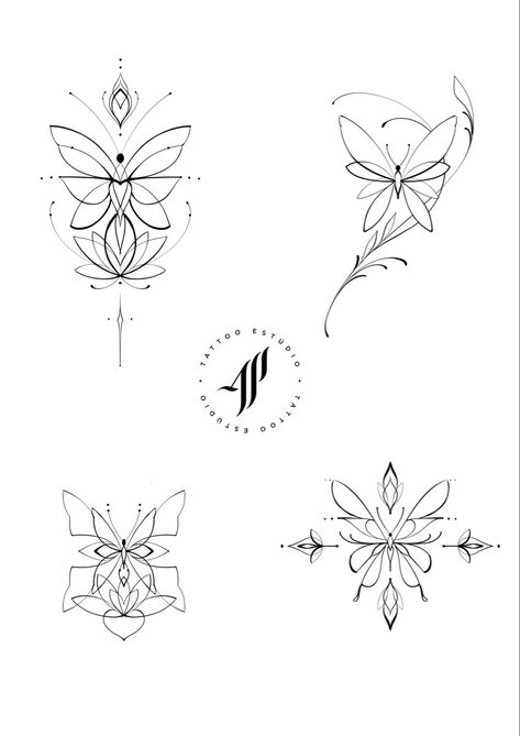 Butterfly Geometric Tattoo, Lotus Butterfly Tattoo, Borboleta Tattoo, Tattoo Over Scar, Horoscope Tattoos, Fineline Tattoo, Small Tattoos With Meaning, Text Tattoo, Tattoo Lettering Fonts