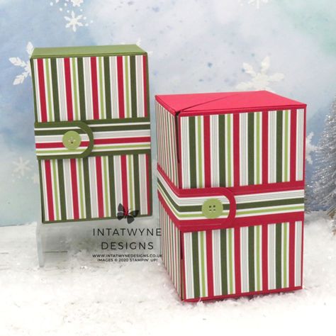 Intatwyne Designs, Diy Gift Box Template, Crafty Christmas, Box Tutorial, Paper Boxes, Gift Box Template, Card Boxes, Diy Gift Box, Christmas Gift Box