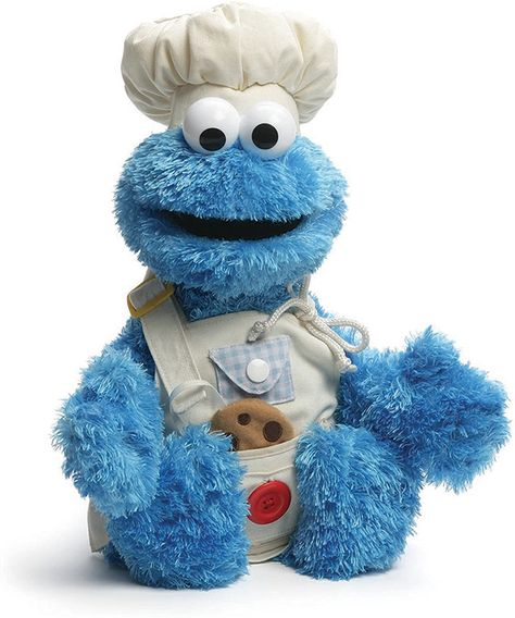 Cookie Monster Stuffed Animal, Cookie Monster Plush, Sesame Street Cookies, Sesame Street Cookie Monster, Cute Aprons, Cookie Monster, Monster Cookies, Sesame Street, Soft Plush