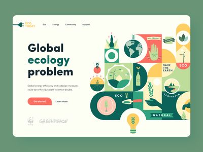 Green Website Design, Green Website, Dribbble Design, Desain Editorial, Eco Design, Web Layout, Marketing Website, Web Design Inspiration, Design Graphique