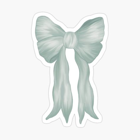 Get my art printed on awesome products. Support me at Redbubble #RBandME: https://www.redbubble.com/i/sticker/Coquette-sage-green-bow-by-Etkennedy/162049392.EJUG5?asc=u Sage Green Stickers, Green Emoji, Bow Sticker, Instagram Sticker, Mermaid Sticker, Stickers Sheet, Green Sticker, Phone Stickers, Green Bows