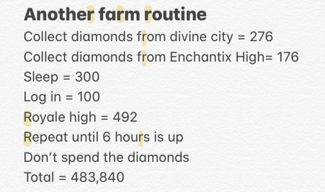 How To Be Rich In Royal High, Farming Royale High, Diamond Farming Routine Royale High, Royale High Routine, Royale High When I Grow Up, When I Grow Up Royale High Outfit, Rh Farming Routine, Royale High Diamond Farming Routine, Royale High Farming Routine 2023