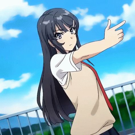 Anime Finger Gun GIF - Anime FingerGun IShootYou - Discover & Share GIFs Mai Sakurajima, Girl Interrupted, Japon Illustration, Anime Expressions, Anime Gifts, Bunny Girl, Hawks, An Anime, Anime Scenery