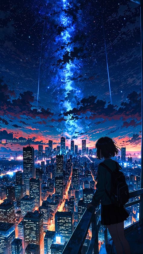 #aiimage #aiart #leonradoai #Midjourney #meropolitancity #aerialview #smartphonewallpaper #aiwallpaper #androidwallpaper #iphonewallpaper Anime Cityscape, Photos To Edit, Castlevania Wallpaper, Anime City, Dreamy Artwork, Images Kawaii, Night Sky Wallpaper, Anime Jujutsu Kaisen, Recent Anime