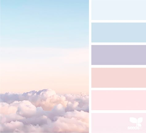 Color Heaven Seeds Color, Hex Color Palette, Color Schemes Colour Palettes, Pastel Colour Palette, Sky Color, Design Seeds, Color Palette Design, Color Inspo, Aesthetic Colors