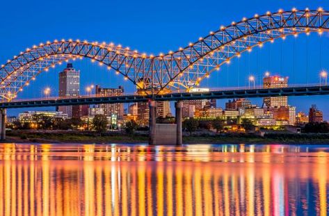 Memphis Skyline with M-Bridge: Phillip Van Zandt Memphis Bridge, Beer Station, Things To Do In Memphis, Memphis Skyline, Memphis City, Beer Theme, Memphis Tennessee, Fun Events, Sydney Harbour Bridge