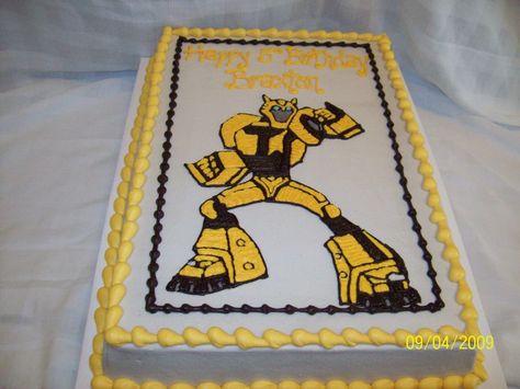 Bumblebee Drawing, Transformers Birthday Cake, Royal Birthday Party, Transformers Cake, Transformers Birthday Parties, Transformer Party, Birthday Sheet Cakes, Transformer Birthday, 3rd Birthday Cakes