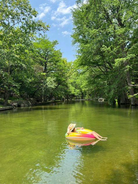 Texas Countryside, Lakes In Texas, Bathing In River Aesthetic, Texas Scenery Country, Comal River Texas, Texas Lakes, Tubing River, Lake Life, Oh The Places Youll Go