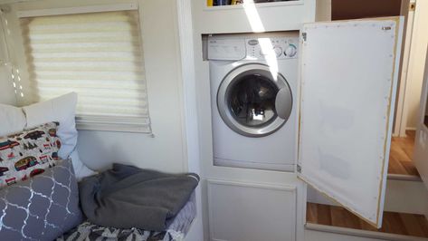 The 12 Best RV Washer Dryer Combos To Buy In 2020 - RV Talk Camper Washer And Dryer, Rv Washer Dryer, Mini Washer And Dryer, Best Washer Dryer, Rv Living Organization, Portable Washer And Dryer, Compact Washing Machine, Rv Interior Remodel, Stackable Washer And Dryer