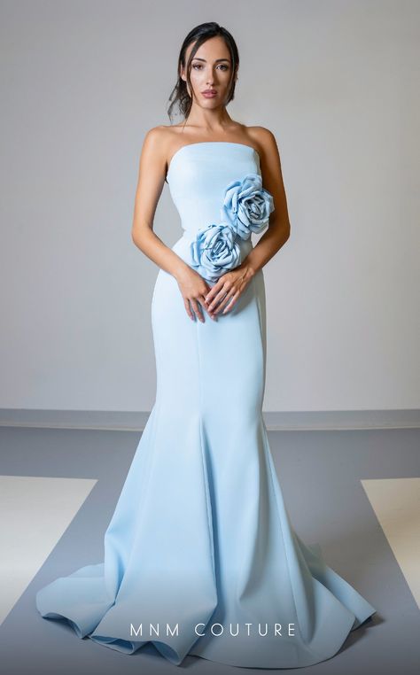 Formal Dresses Long Mermaid Fit Prom Formal Evening Dress Blue Floral Evening Gown, Mermaid Fit, Evening Gala, Mnm Couture, Stunning Prom Dresses, Long Prom Gowns, Couture Style, Blue Evening Dresses, Blue Mermaid