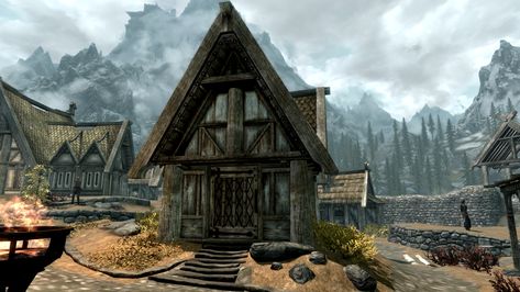 Breezhome Improved Skyrim House, Bigger House, Medieval Houses, The Elder Scrolls, Gaming Decor, Good House, How To Buy Land, Big Houses, Elder Scrolls