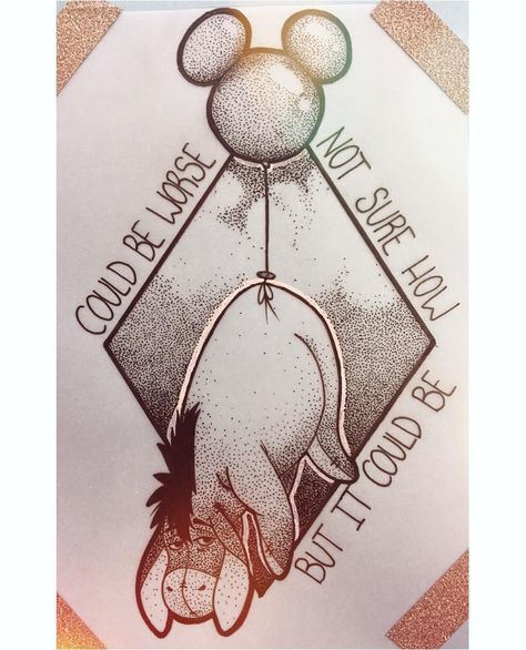 💖 • #eeyore #eeyoretattoo #winniethepooh #hundredacrewood #sad #cute #cutetattoo #kawaii #kawaiitattoo #disney #disneytattoo #tattoodesign… Eeyore Tattoo, Cute Disney Tattoos, Unique Butterfly Tattoos, Bear Tattoo Designs, Cute Simple Tattoos, Tattoo Signs, Kawaii Tattoo, Flash Tattoo Designs, Spooky Tattoos