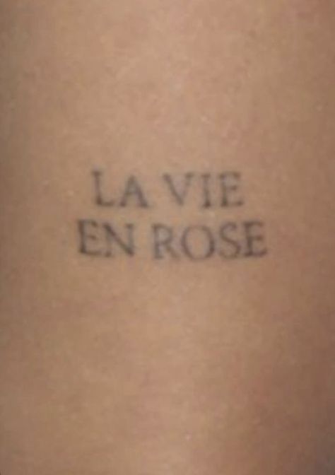 Rose Tinted Glasses Tattoo, Attitude Tattoo, Rose Colored Glasses Tattoo, La Vie En Rose Party, French Tattoo Ideas, Positive Tattoos For Women, Divine Tattoo, Divine Feminine Tattoo, France Tattoo