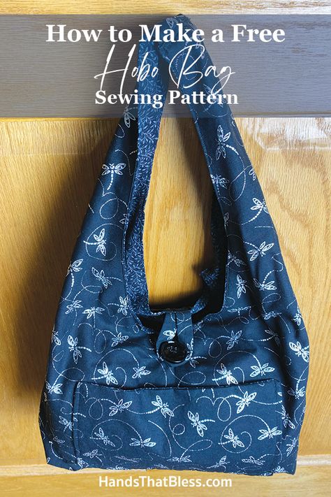 How To Make A FREE Hobo Bag Sewing Pattern - Hands That Bless Boho Bags Diy Tutorials, Free Hobo Bag Pattern, Diy Hobo Bag Pattern Free, Hobo Bag Pattern Free, Boho Bag Pattern Free, Hobo Bag Sewing Pattern, Diy Hobo Bag, Sling Bag Sewing Pattern, Hobo Bag Tutorials