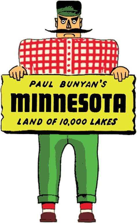 Minnesota Paul Bunyan Vintage Travel Decal by hilda74 Babe The Blue Ox, 1950 Style, Minnesota Nice, Paul Bunyan, Minnesota State Fair, Vintage Minnesota, Minnesota Travel, Minnesota Home, Peel And Stick Vinyl