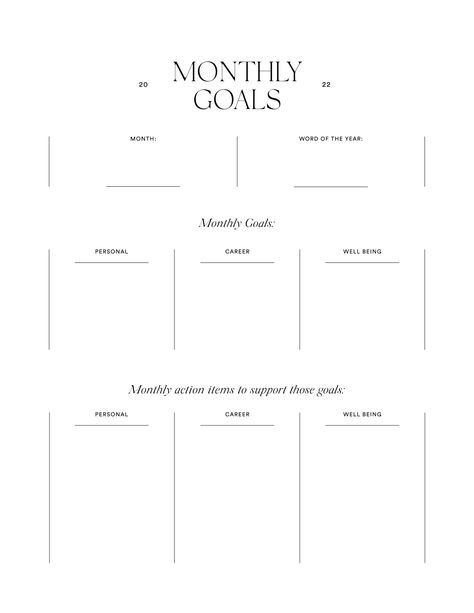 2022 Goal Setting Sheets | The Teacher Diva Business Planner Printables, Goal Setting Sheet, Goals Sheet, Goal Setting Template, Planner Writing, Goals Template, Budget Planner Template, Life Binder, Monthly Goals