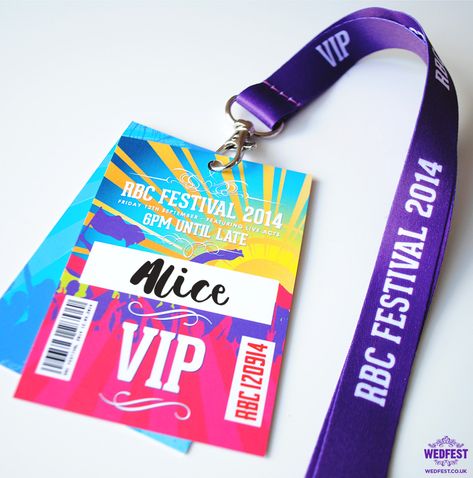 Corporate Event Festival Style Lanyards - wedfest - http://www.wedfest.co/corporate-event-festival-style-lanyards/ Lanyard Template, Event Badge Design, Name Badge Template, Event Badges, Conference Branding, Mises En Page Design Graphique, Name Tag Design, Event Id, Badge Template