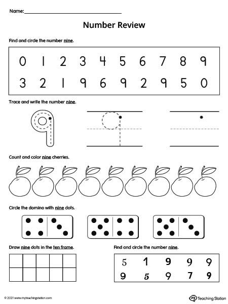 Number 9 Worksheets For Kindergarten, Number 9 Activities, Number 9 Preschool, Number 9 Activities For Preschool, Number 9 Worksheets For Preschool, Preschool Number Recognition Worksheets, Number 9 Worksheet, Kid Worksheets, Writing Practice Preschool