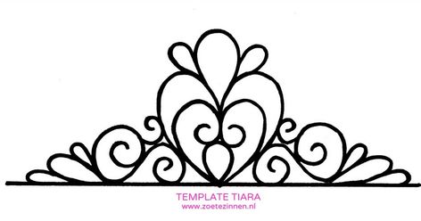 Tiara Pattern Templates, Tiara Template Printable, Prince Crown Template, Frosting Patterns, Fondant Tiara, Tiara Template, Fondant Crown, Royal Icing Templates, Crown Template