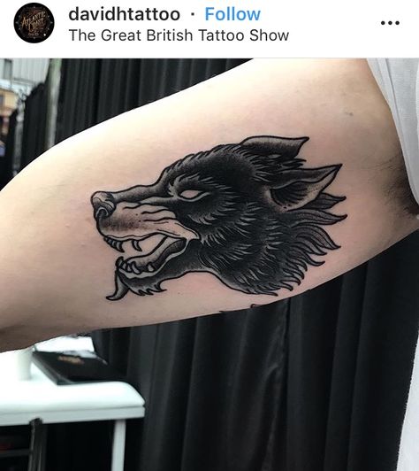 Wolf Tattoo Traditional, Wolf Paw Tattoos, Traditional Tattoo Black And Grey, Fenrir Tattoo, Optical Illusion Tattoos, Illusion Tattoos, Skull Hand Tattoo, Medieval Tattoo, Landscape Tattoo