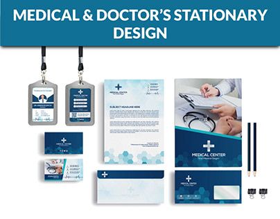 Medical Stationary Design, Doctor Stationary, Types Of Business, Stationary Branding, Identity Package, Folder Design, Stationary Design, Medical Practice, Branding Identity