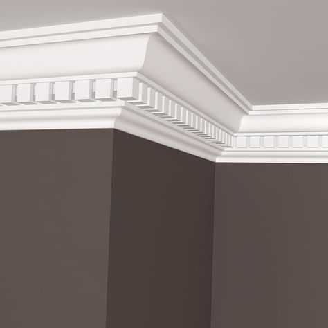 Dental Crown Molding, Dentil Crown Molding, Living Room False Ceiling Design, Room False Ceiling Design, Room False Ceiling, False Ceiling Design Ideas, Pop False Ceiling, Dental Molding, Molding Ceiling