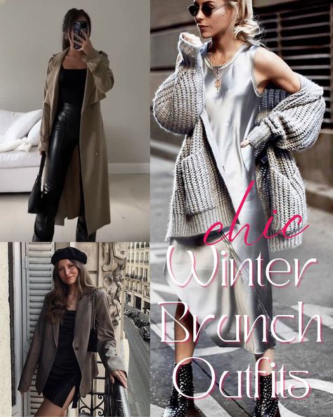 Stylish Brunch Outfit, Dressy Brunch Outfit Winter, Ladies Brunch Outfit Winter, Outfits For Brunch Winter, February Brunch Outfit, Nyc Brunch Outfit Winter, Morning Outfit Winter, Breakfast Outfit Ideas Casual Winter, Boozy Brunch Outfit