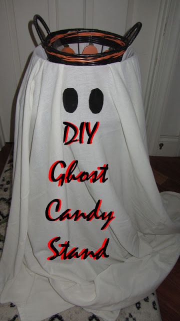 Ghost Candy Holder, Halloween Candy Stand, Diy Ghost, Candy Stand, Ghost Diy, Candy Display, Organization Home, Candy Holder, Diy Candy