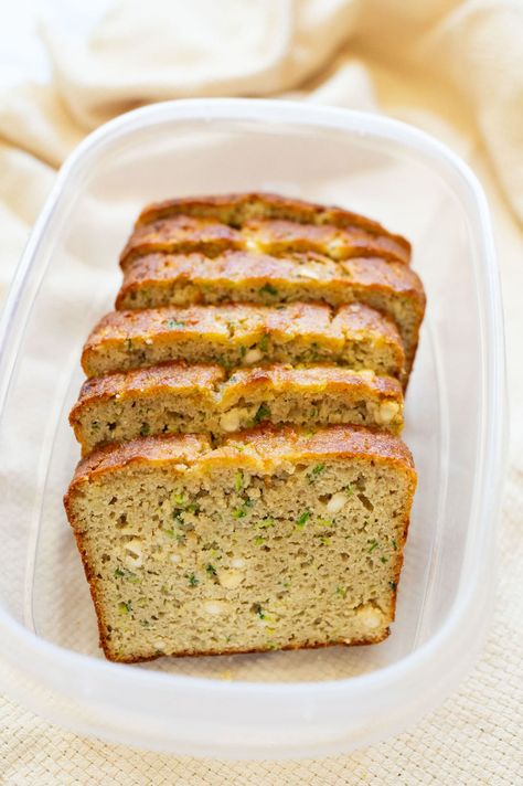 Cottage Cheese Zucchini Bread Healthy Lemon Zucchini Bread, Cheese Zucchini Bread, Cottage Cheese Zucchini, Gluten Free Healthy Dinner, Almond Flour Zucchini Bread, Dinner Ideas Instant Pot, Cottage Cheese Banana, Greek Yogurt Bread, Cottage Cheese Bread Recipe