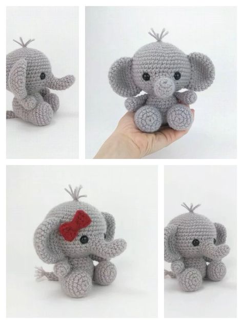 Free Pattern Crochet Elephant, Cute Elephant Crochet Pattern Free, Worsted Crochet Patterns, Amigurumi Elephant Patterns – Free Amigurumi Crochet, Mini Elephant Crochet Pattern Free, How To Crochet An Elephant, Free Crocodile Crochet Patterns, Cute Amigurumi Animals, Baby Elephant Crochet Pattern Free