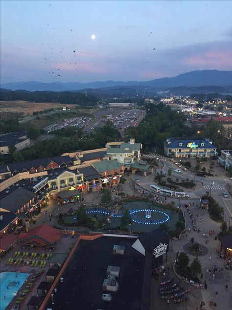 The Island at Pigeon Forge Tennessee in the great Smoky Mountains. View from the Ferris wheel. Awesome family vacation fun The Island Pigeon Forge, Summer Places, Pigeon Forge Tennessee, Pigeon Forge Tn, Gatlinburg Tennessee, Best Family Vacations, Pigeon Forge, Great Smoky Mountains, Gatlinburg