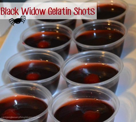 I think it’s about time for another gelatin shot recipe around here, don’t you? Whether or not you’re a fan of the Avengers movie, and the Black Widow character, you can still enjoy these Black Widow themed gelatin shots!  They are perfect for your Avengers movie party (adults only, of course!), cherry lovers, or save … Black Cherry Jello Shots, Fireball Jello Shots, Black Cherry Jello, Cherry Jello Shots, Party Food Ideas For Adults, Candy Corn Jello Shots, Best Jello Shots, Jello Shots Vodka, Halloween Jello Shots