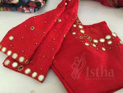 Black Mirror Work Blouse, Work Saree Blouse Designs, Mirror Work Saree Blouse, Mirror Blouse Design, Mirror Work Saree, Mirror Work Blouse Design, Mirror Work Blouse, Churidar Designs, Cutwork Blouse Designs