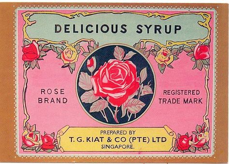 Cute Label Design, Rose Branding, Rose Business Card, Rose Brand, 카드 디자인, Vintage Packaging, Vintage Graphic Design, Vintage Lettering, Beautiful Colours