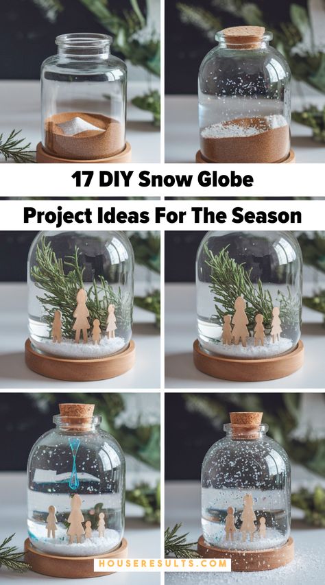 Elevate your holiday decor with charming DIY snow globe projects! 🎅❄️ Discover unique ideas and step-by-step instructions to make your own winter wonderland. Save this pin to keep your seasonal crafting on track! 🎄🌟 Snow Globe Wood Sign, Christmas Snowglobe Diy, Diy Snowglobe Ideas, Snow Globe Ornaments Diy, Snow Globe Party, Diy Snow Globe Ideas, Snowglobe Diy, Christmas Snow Globe Craft, Diy Snowglobe