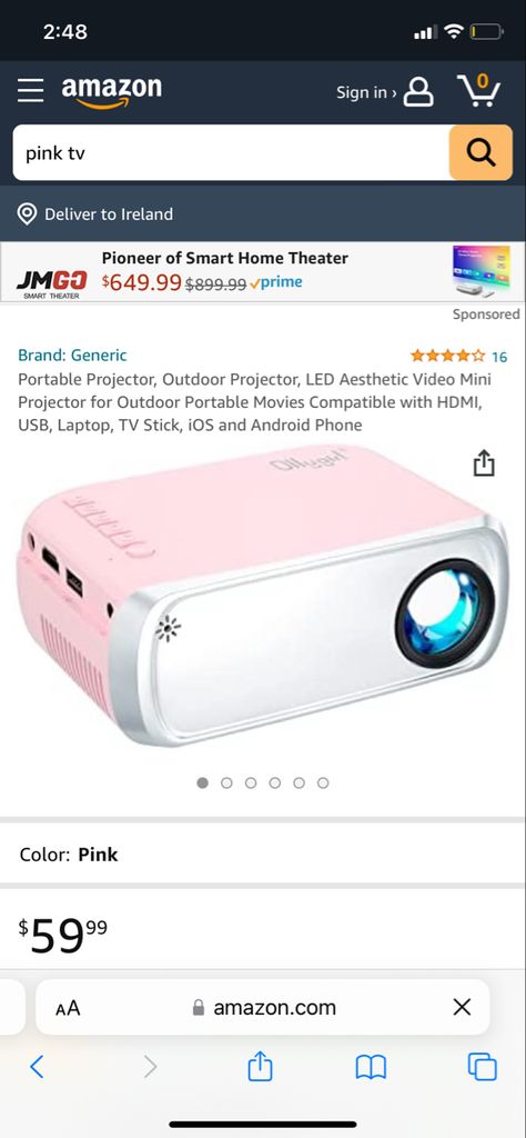 Mini Projector Aesthetic, Projector In Bedroom Aesthetic, Boardwalk Theme, Projector In Bedroom, Outdoor Projector, Wishlist 2024, Mini Projector, Portable Projector, Mini Projectors