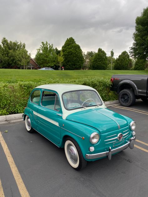 Car Vintage Aesthetic, Tiffany Blue Car, Car References, Teal Car, Turquoise Car, Teal Aesthetic, White Cars, Aqua Blue Color, Car Vintage